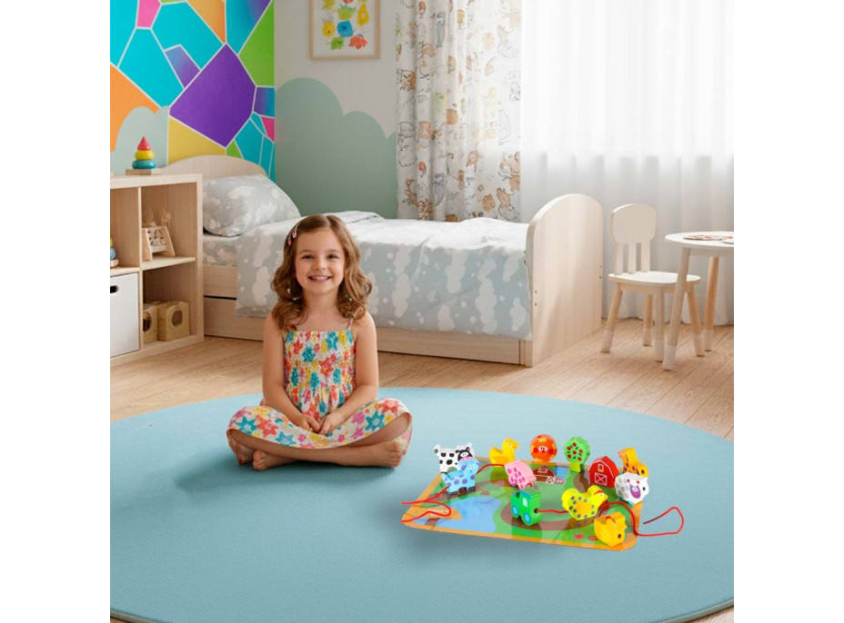 Drevené korálky na navliekanie - Zvieratká