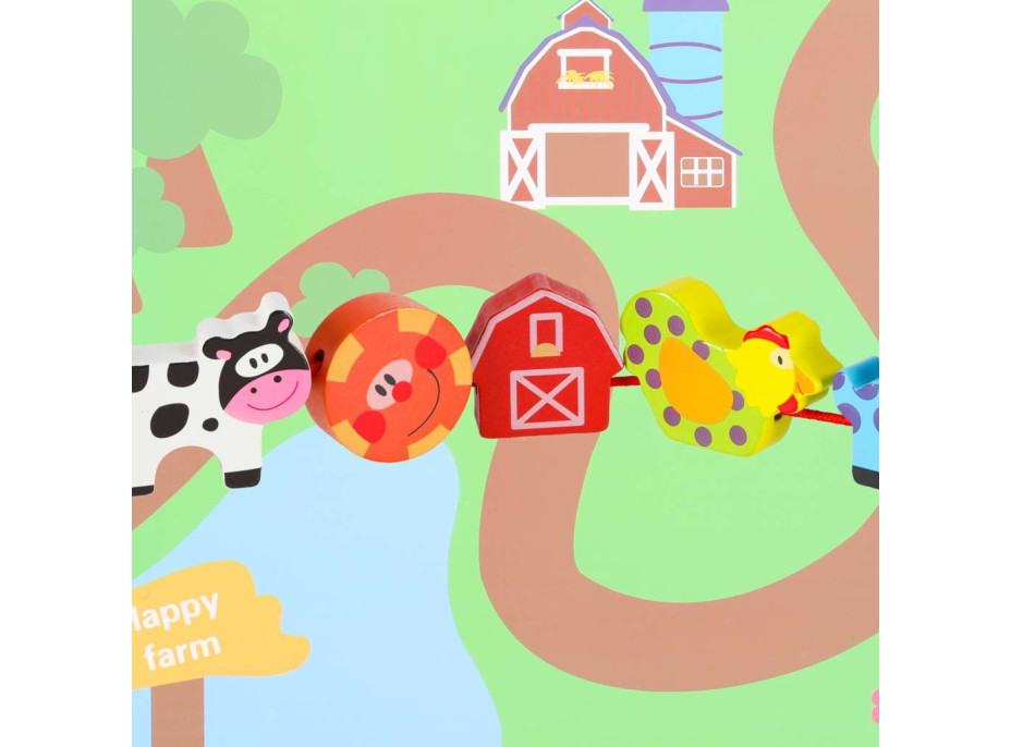 Drevené korálky na navliekanie - Zvieratká