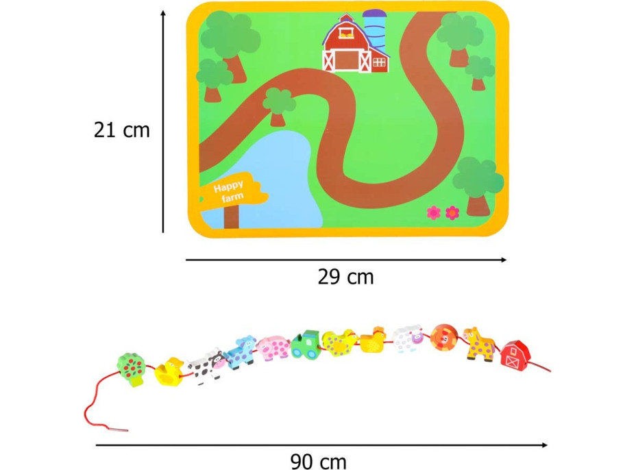Drevené korálky na navliekanie - Zvieratká
