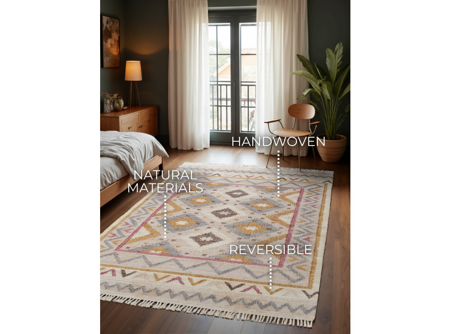 Kusový koberec Imani 106261 Cream/Multi z kolekcie Elle