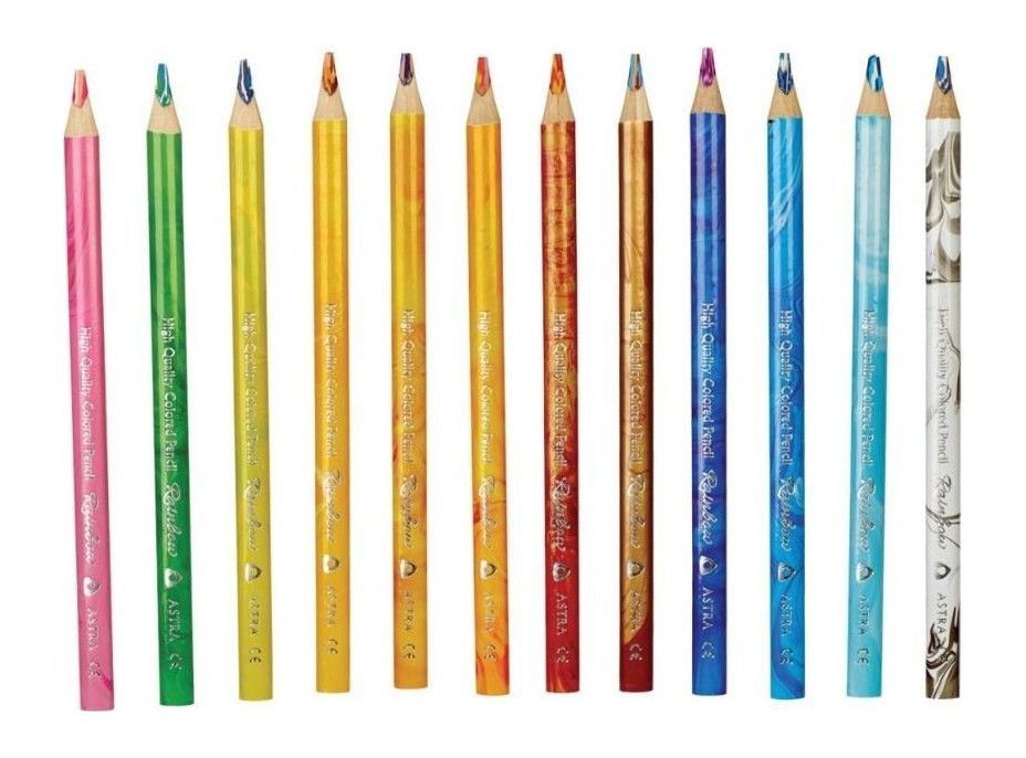 ASTRA Dúhové pastelky Jumbo 12ks s strúhadlom