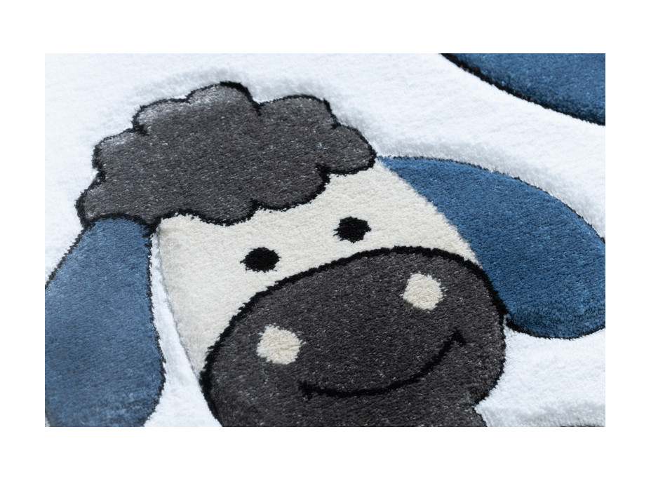 Detský kusový koberec Petit Farm animals blue, 120x170 cm