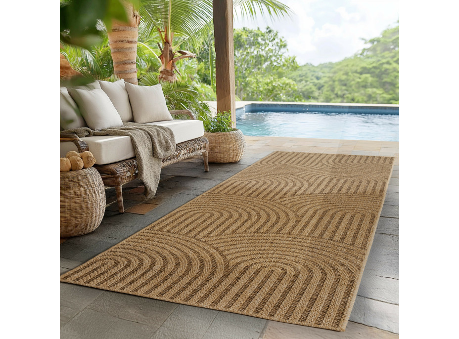 Kusový koberec Timber 1401 beige - na von aj na doma