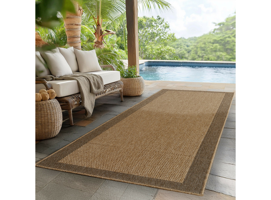 Kusový koberec Timber 1402 beige - na von aj na doma