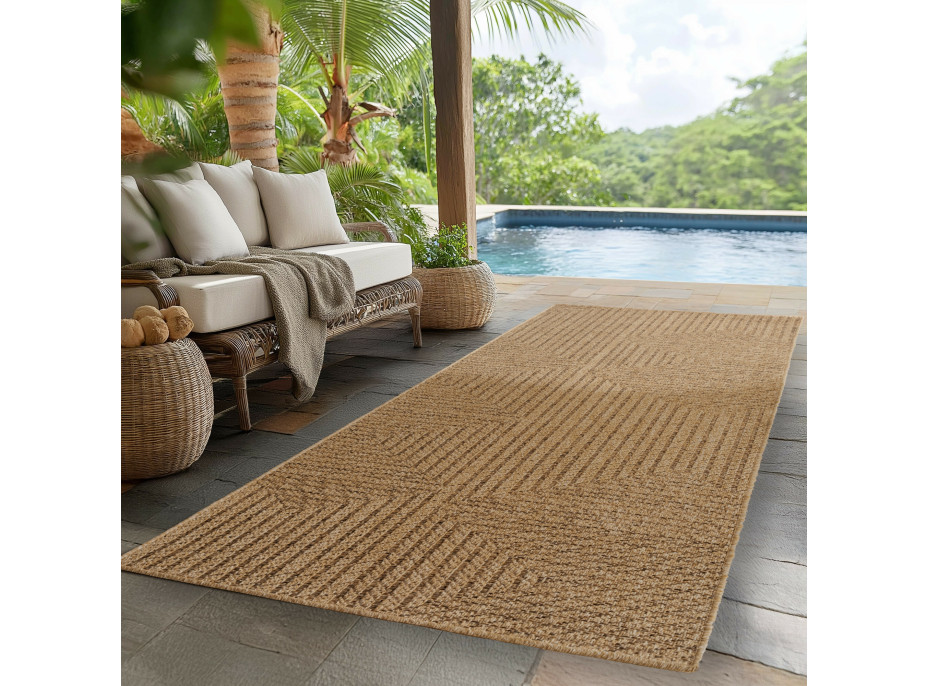 Kusový koberec Timber 1404 beige - na von aj na doma