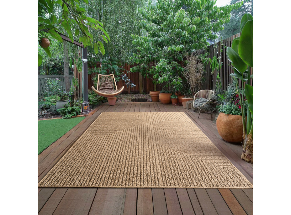 Kusový koberec Timber 1404 beige - na von aj na doma