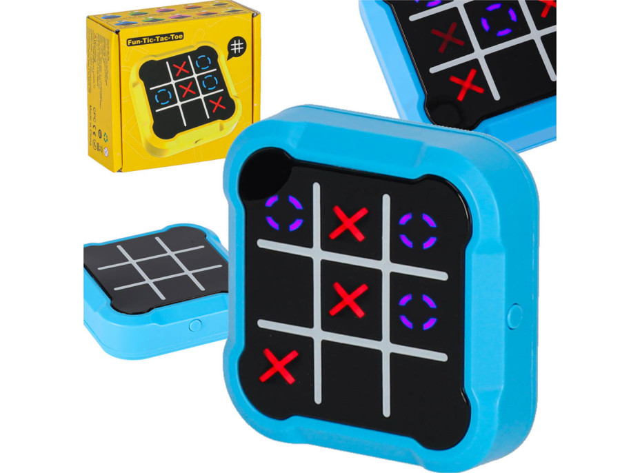 Herná konzola 4v1 Piškvorky - modrá