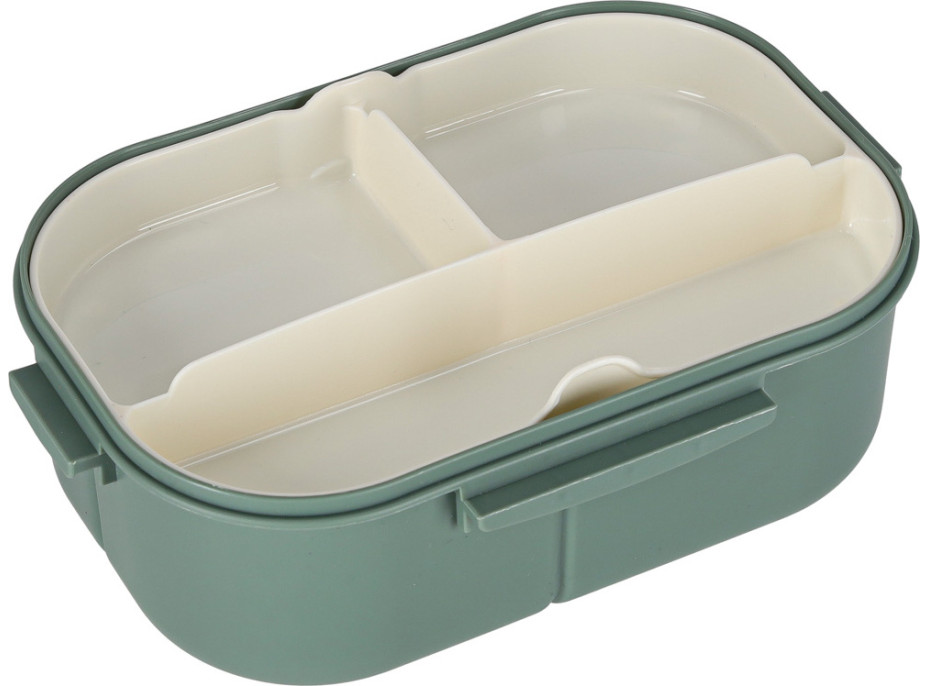 Obedový box s priehradkami 1200 ml - zelený