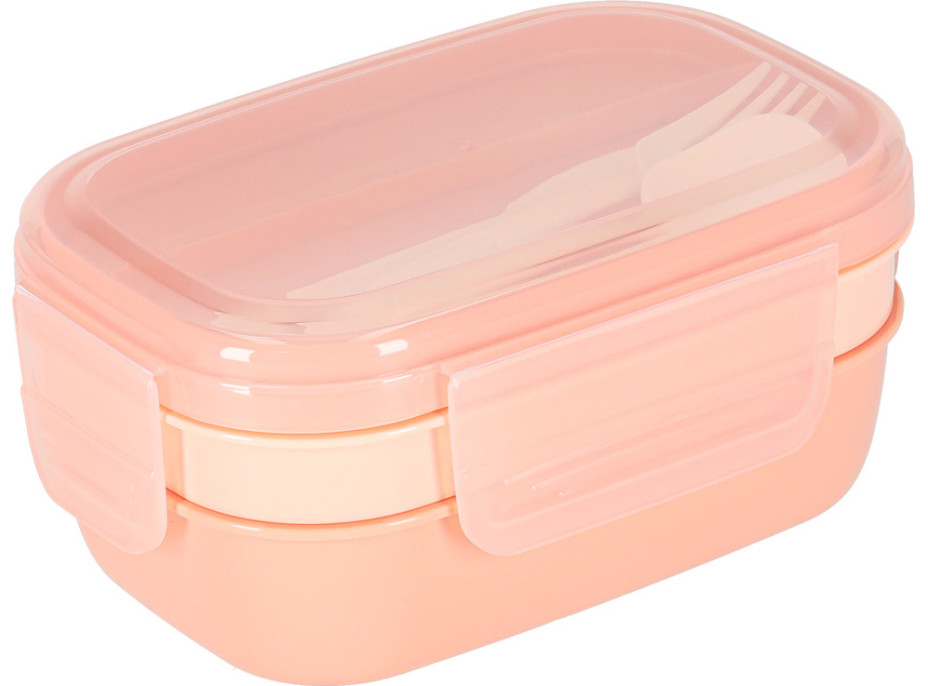 Olovrantový box s priehradkami 1900 ml - oranžový