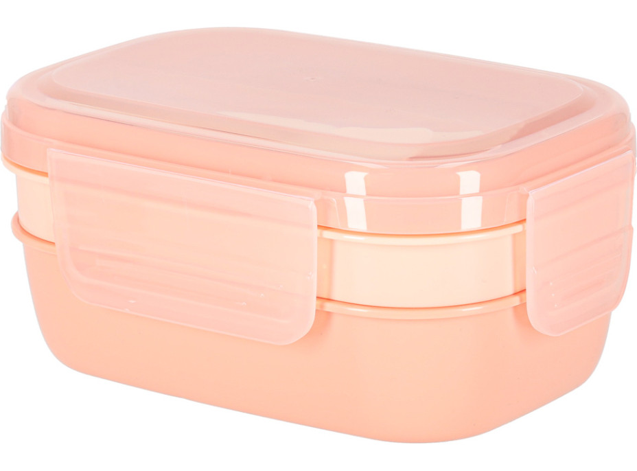 Olovrantový box s priehradkami 1900 ml - oranžový