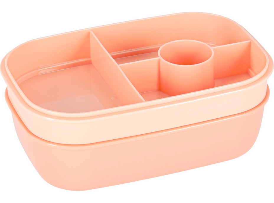 Olovrantový box s priehradkami 1900 ml - oranžový