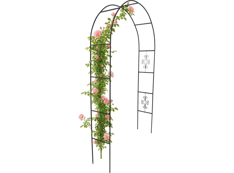 Záhradná kovová pergola oblúk 240 cm - zelená