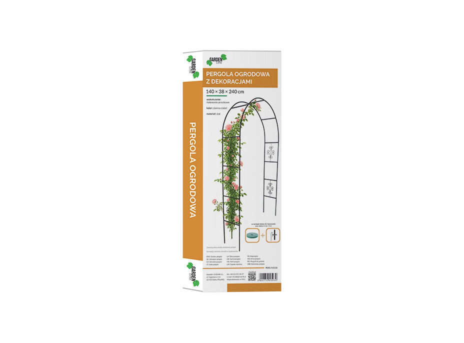 Záhradná kovová pergola oblúk 240 cm - zelená
