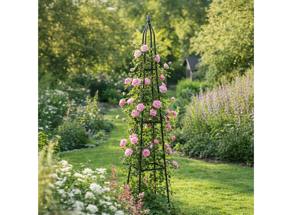 Záhradná kovová pergola LUARO 195 cm - pyramída