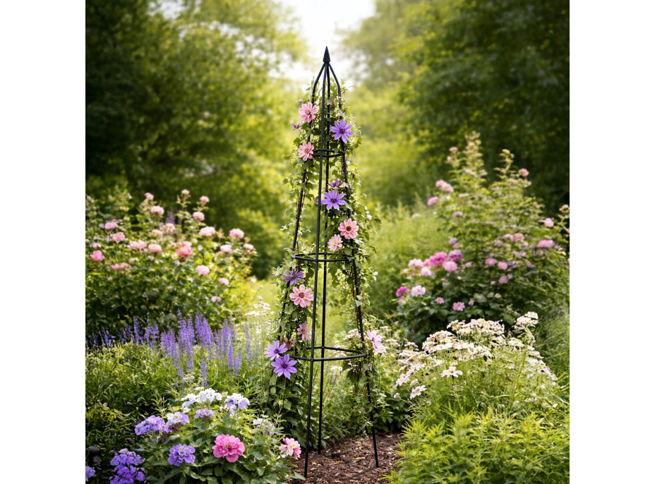 Záhradná kovová pergola LUARO 195 cm - pyramída