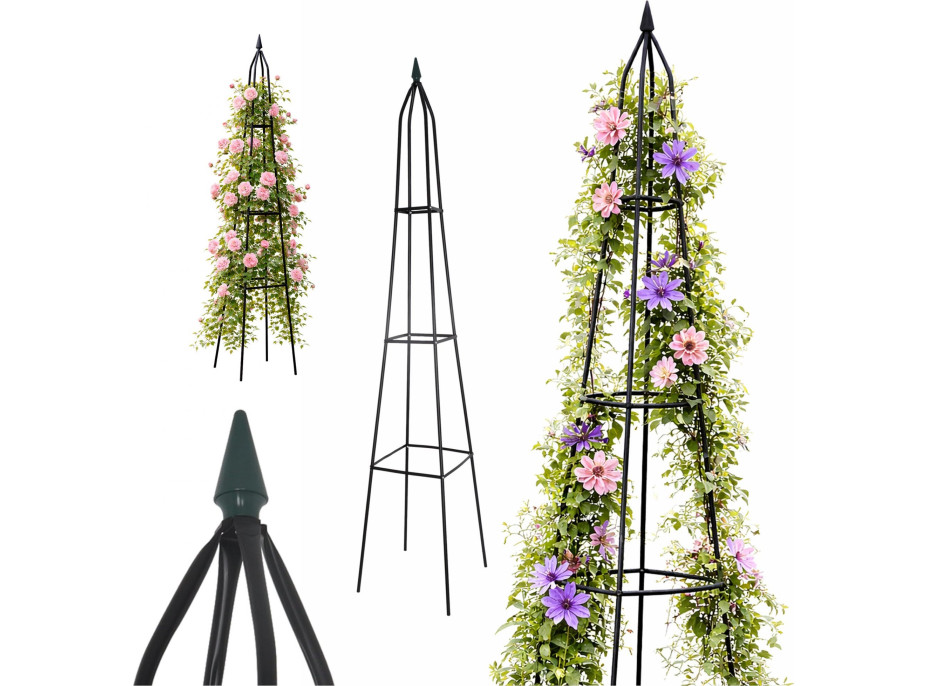 Záhradná kovová pergola LUARO 195 cm - pyramída