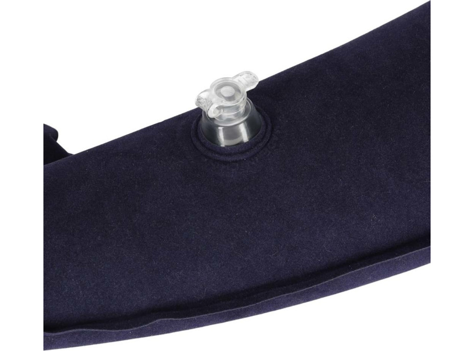 Nafukovací bočný cestovný vankúš na rameno - tmavomodrý