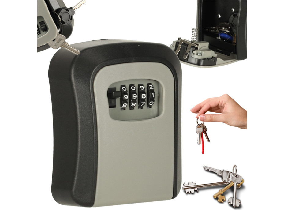 Nástenná skrinka na kľúče s kódom