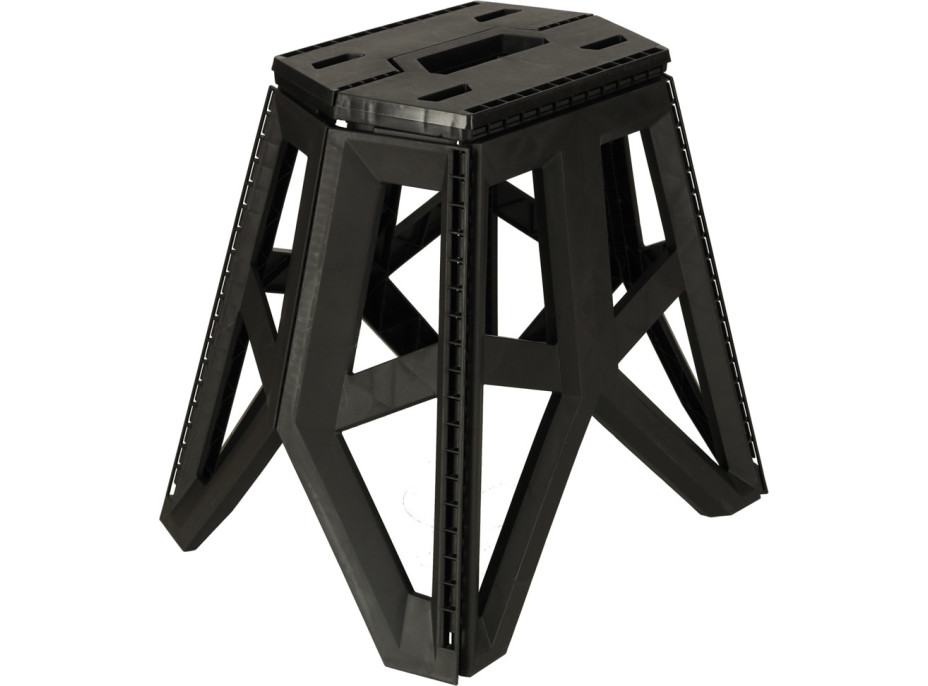 Skladacia turistická stolička 39,5 cm - čierna