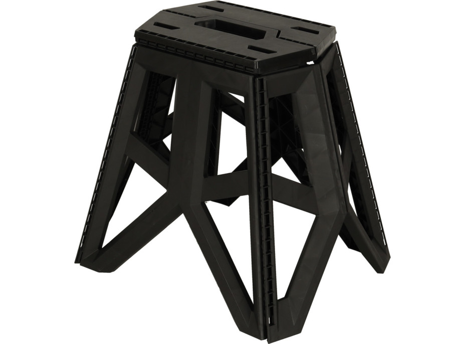 Skladacia turistická stolička 39,5 cm - čierna