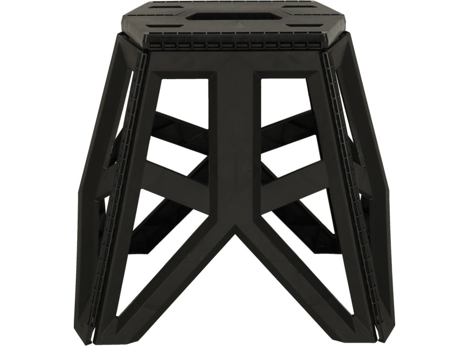 Skladacia turistická stolička 39,5 cm - čierna