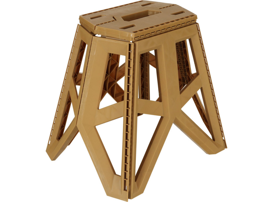 Skladacia turistická stolička 39,5 cm - béžová