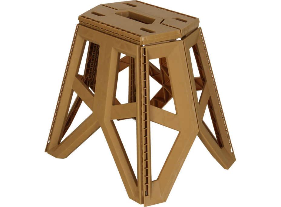 Skladacia turistická stolička 39,5 cm - béžová