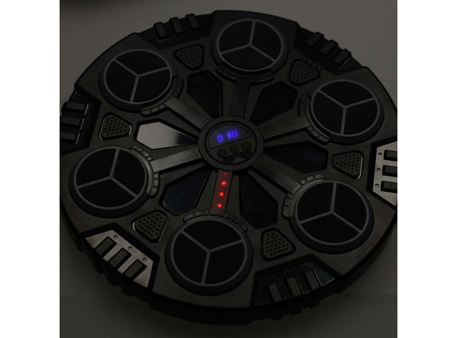 Boxerský nástenný trenažér KX3009 s Bluetooth, LED a USB + rukavice