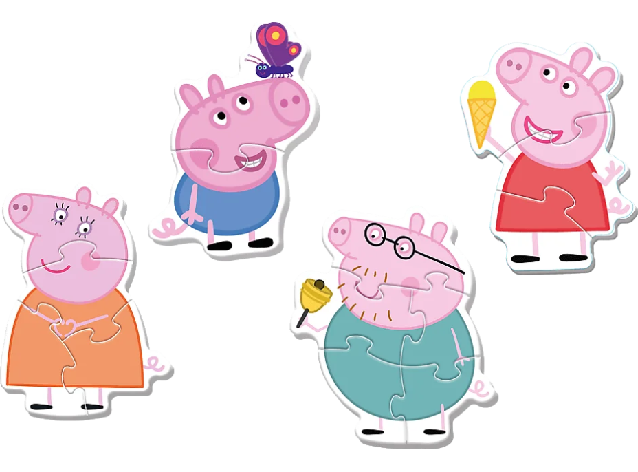 TREFL Baby puzzle Prasiatko Peppa 4v1 (3,4,5,6 dielikov)