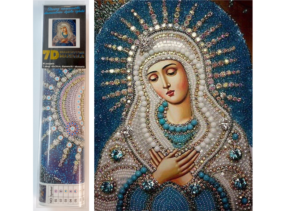 NORIMPEX Diamantové maľovanie 7D Matka Božia 30x40cm