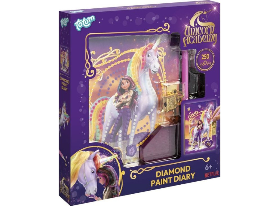 TOTUM Diamantové maľovanie Blok A5 Jednorožčia akadémia