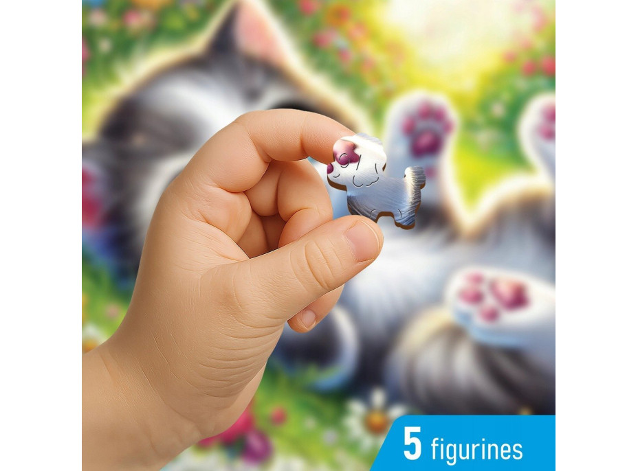 WOODEN CITY Drevené puzzle Roztomilé mačiatko 40 dielikov