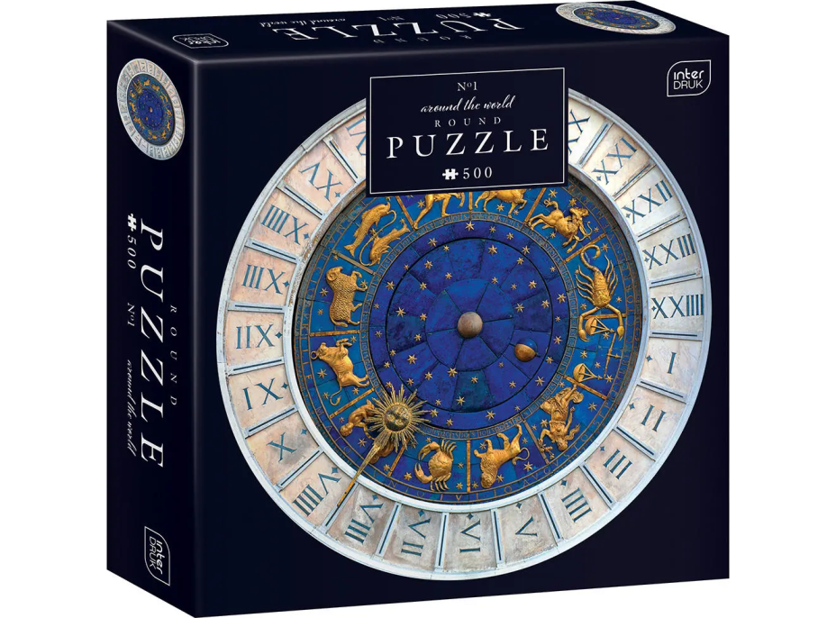 INTERDRUK Okrúhle puzzle Around the World: Znamenie 500 dielikov