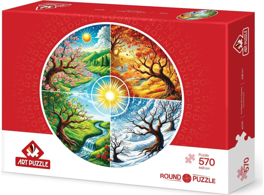 ART PUZZLE Okrúhle puzzle Kolo štyroch ročných období 570 dielikov