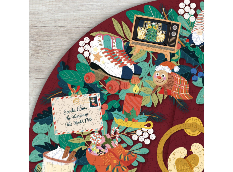 RIDLEY'S GAMES Okrúhle puzzle Odpočítavanie do Vianoc 1000 dielikov