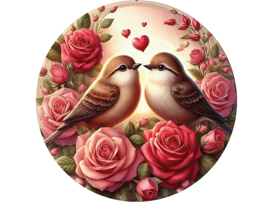 ART PUZZLE Okrúhle puzzle Ruže a láska 570 dielikov