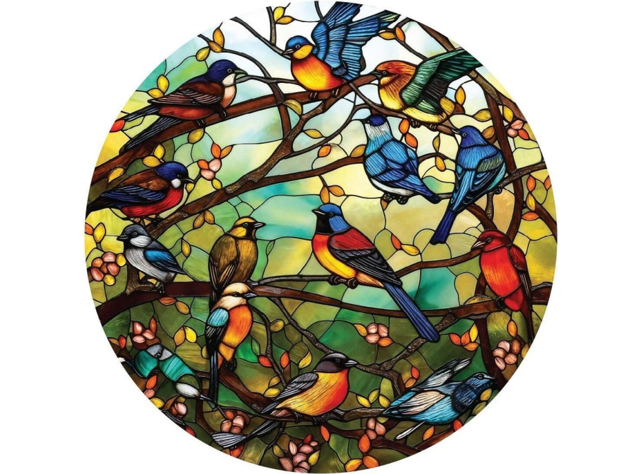 ART PUZZLE Okrúhle puzzle Vitráž Lesný zbor 570 dielikov