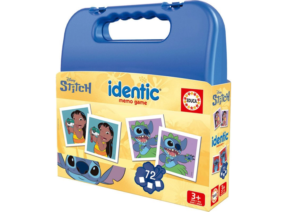 EDUCA Pexeso v kufríku Stitch 72 kartičiek