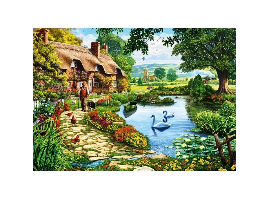BLUEBIRD Puzzle Chata pri jazere 500 dielikov