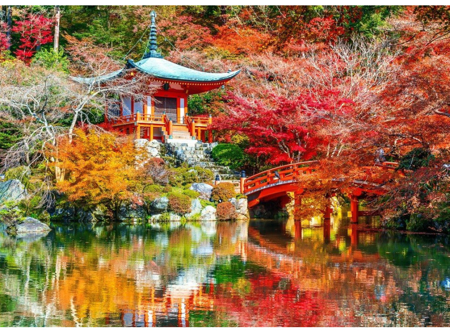 BLUEBIRD Puzzle Chrám Daigodži na jeseň, Kjótó 500 dielikov