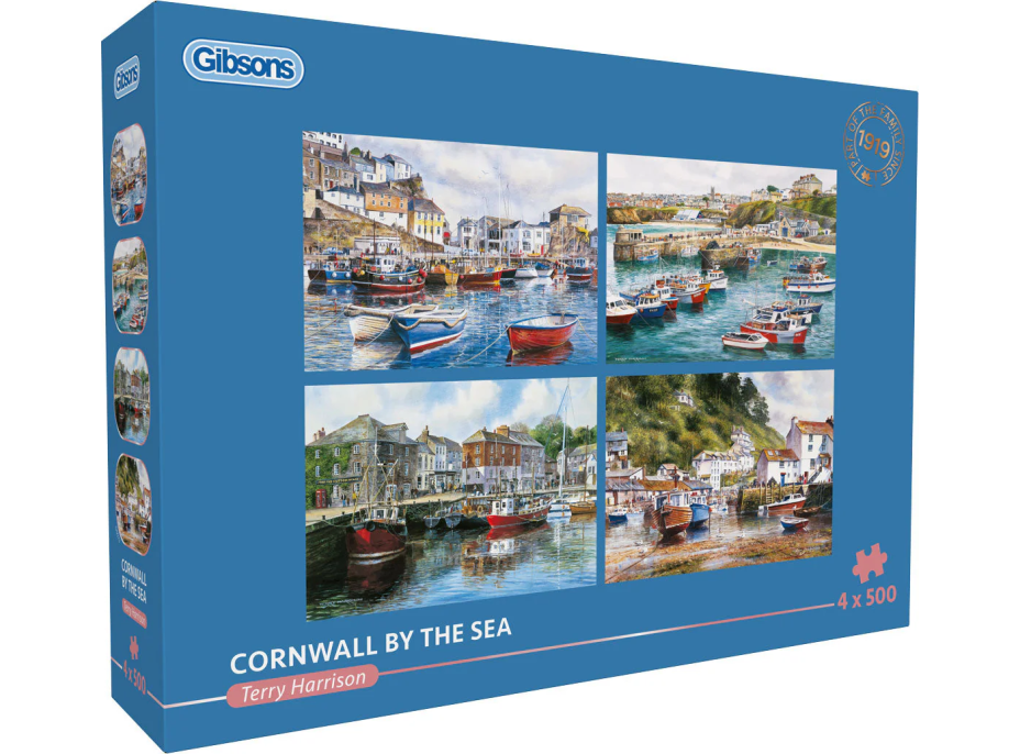 GIBSONS Puzzle Cornwall pri mori 4x500 dielikov
