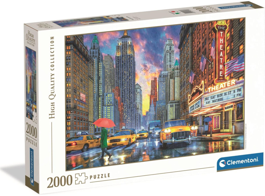CLEMENTONI Puzzle Daždivý Manhattan 2000 dielikov