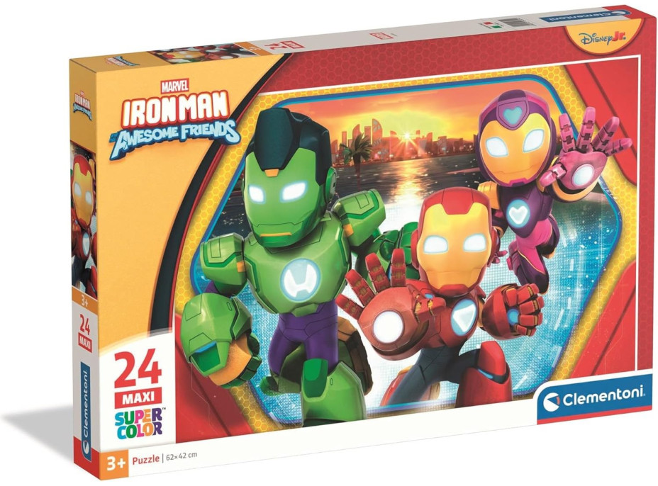 CLEMENTONI Puzzle Iron Man a jeho úžasní priatelia MAXI 24 dielikov