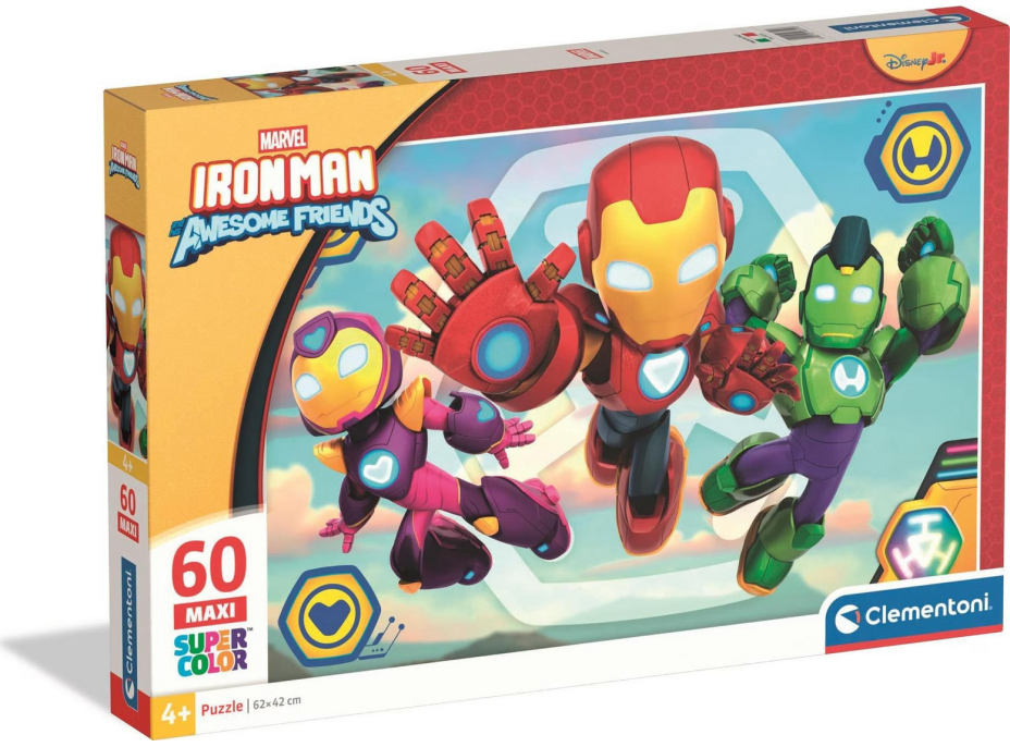 CLEMENTONI Puzzle Iron Man a jeho úžasní priatelia MAXI 60 dielikov