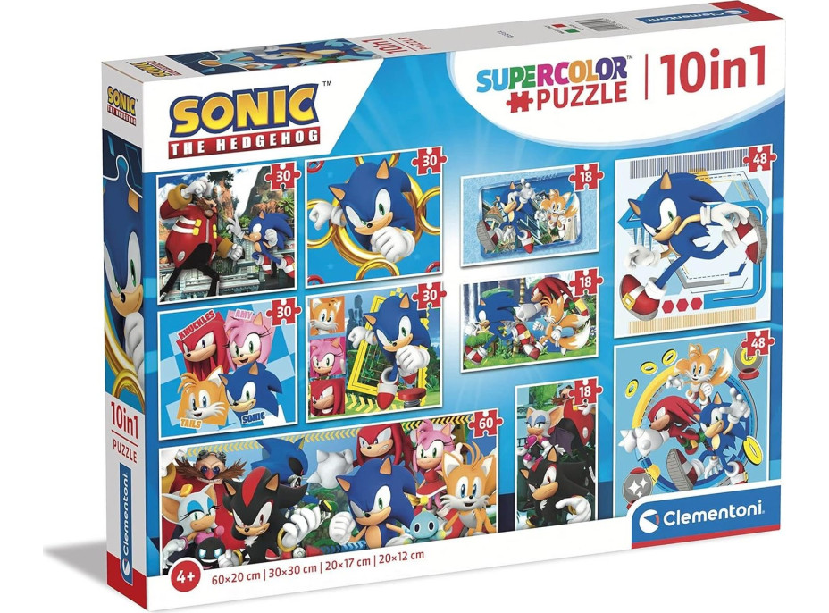 CLEMENTONI Puzzle Ježko Sonic 10v1