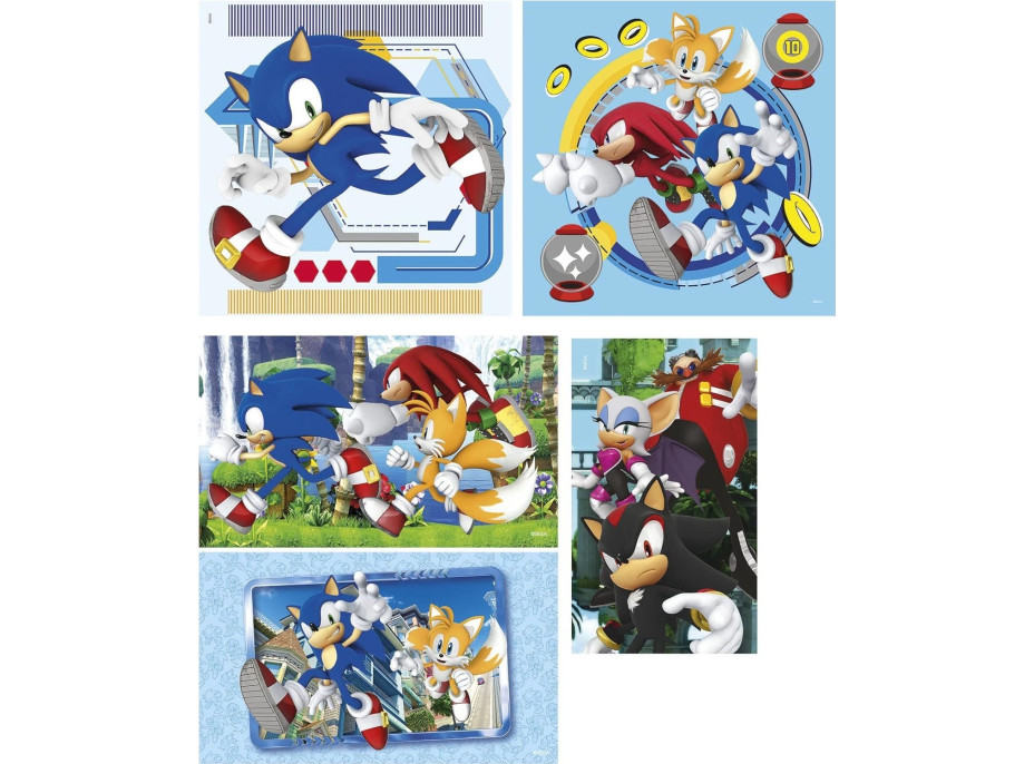 CLEMENTONI Puzzle Ježko Sonic 10v1