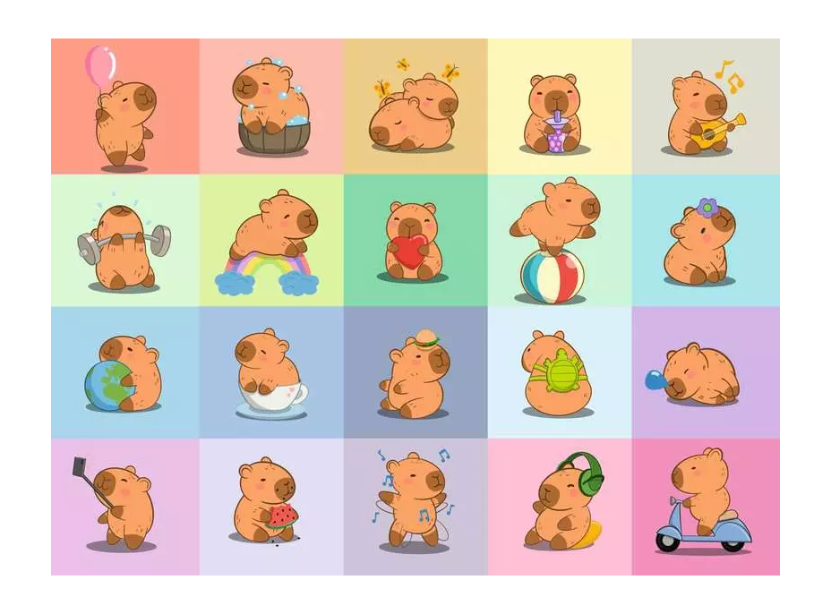 RAVENSBURGER Puzzle Kapybara XXL 100 dielikov