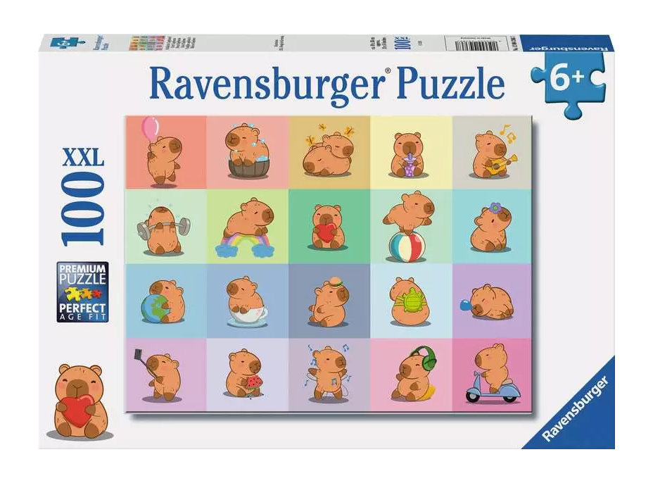 RAVENSBURGER Puzzle Kapybara XXL 100 dielikov