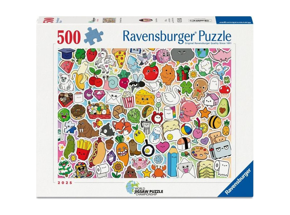 RAVENSBURGER Puzzle Koláž plná chaosu 500 dielikov