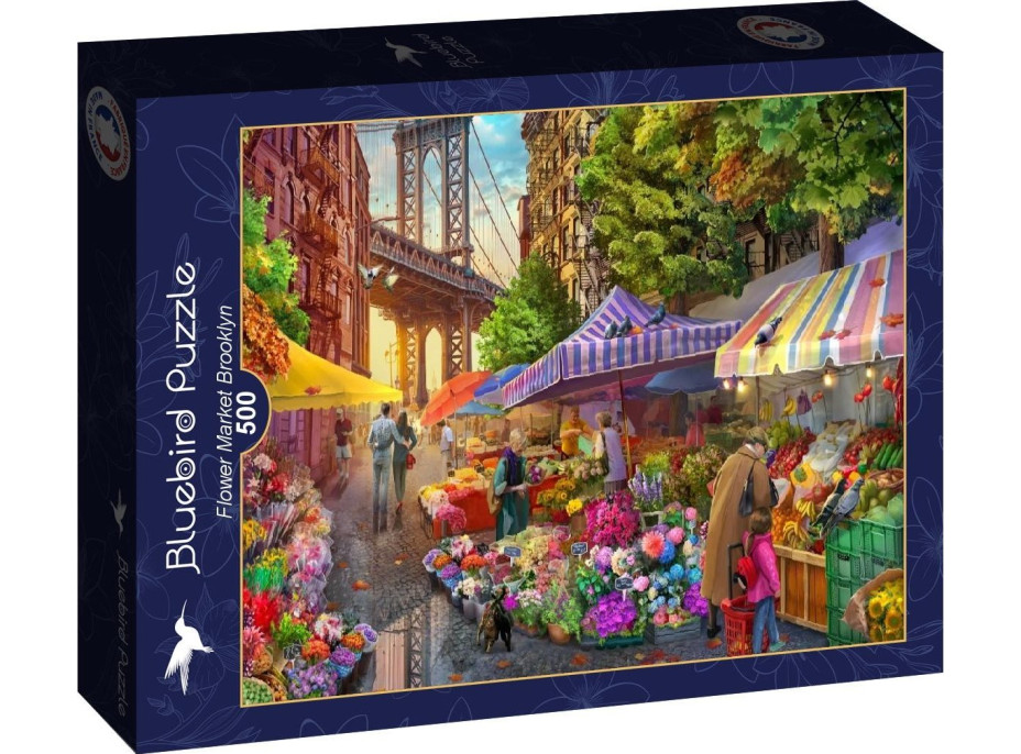 BLUEBIRD Puzzle Kvetinový trh v Brooklyne 500 dielikov